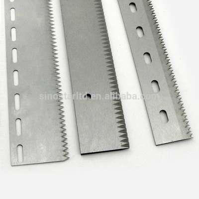 Non-woven fabric serrated cutting blade