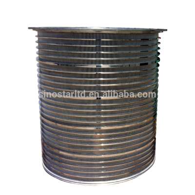 paper mill stainless steel wedge wire slotted pressure screen basket